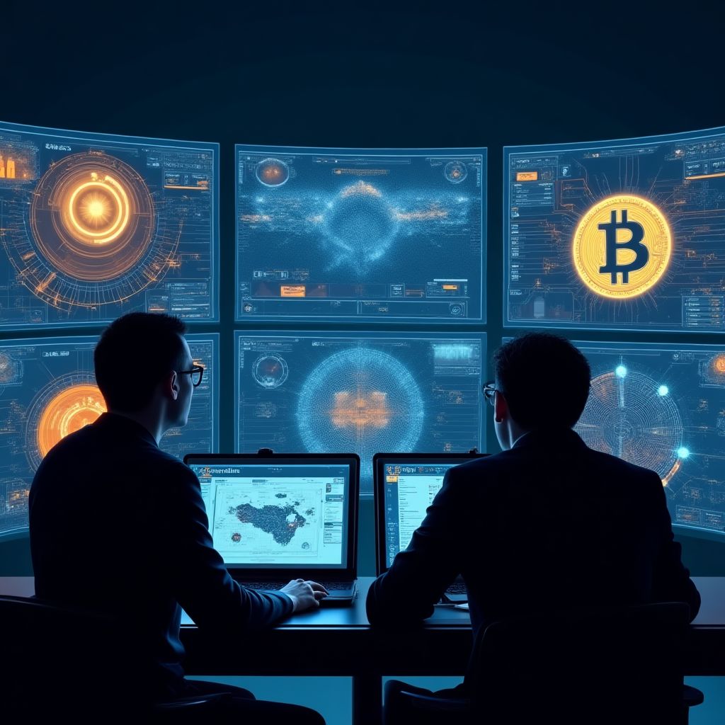 Especialistas analizando mercados de criptomonedas